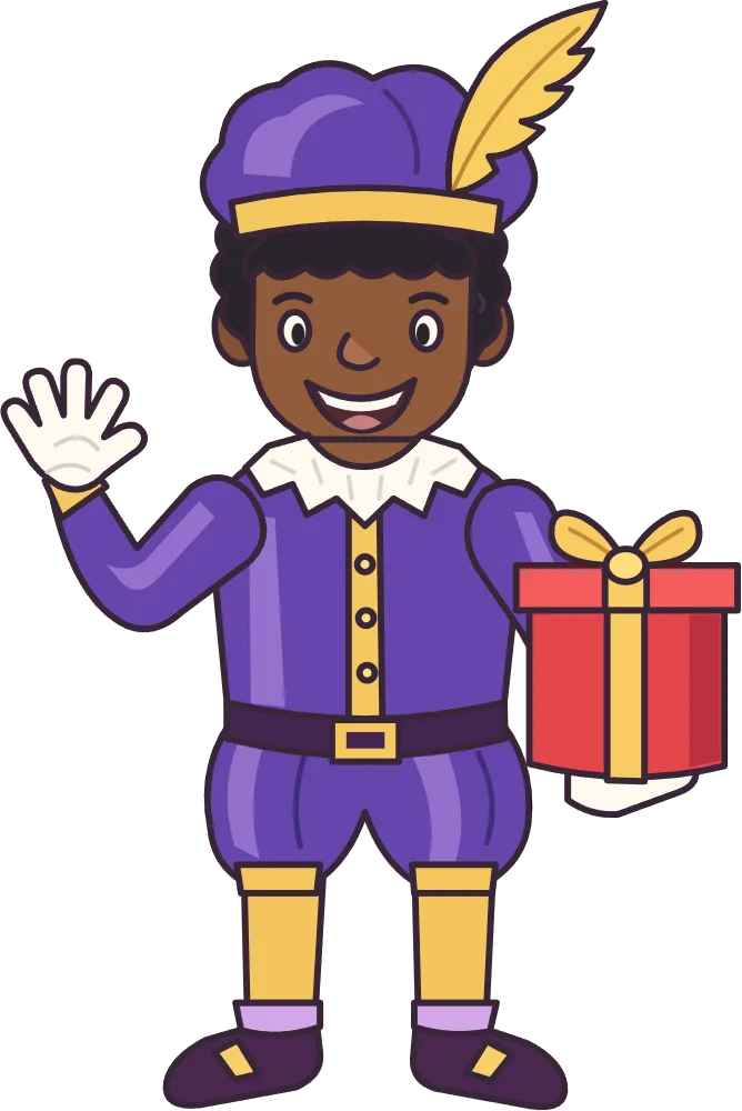 Zwarte Piet met cadeau