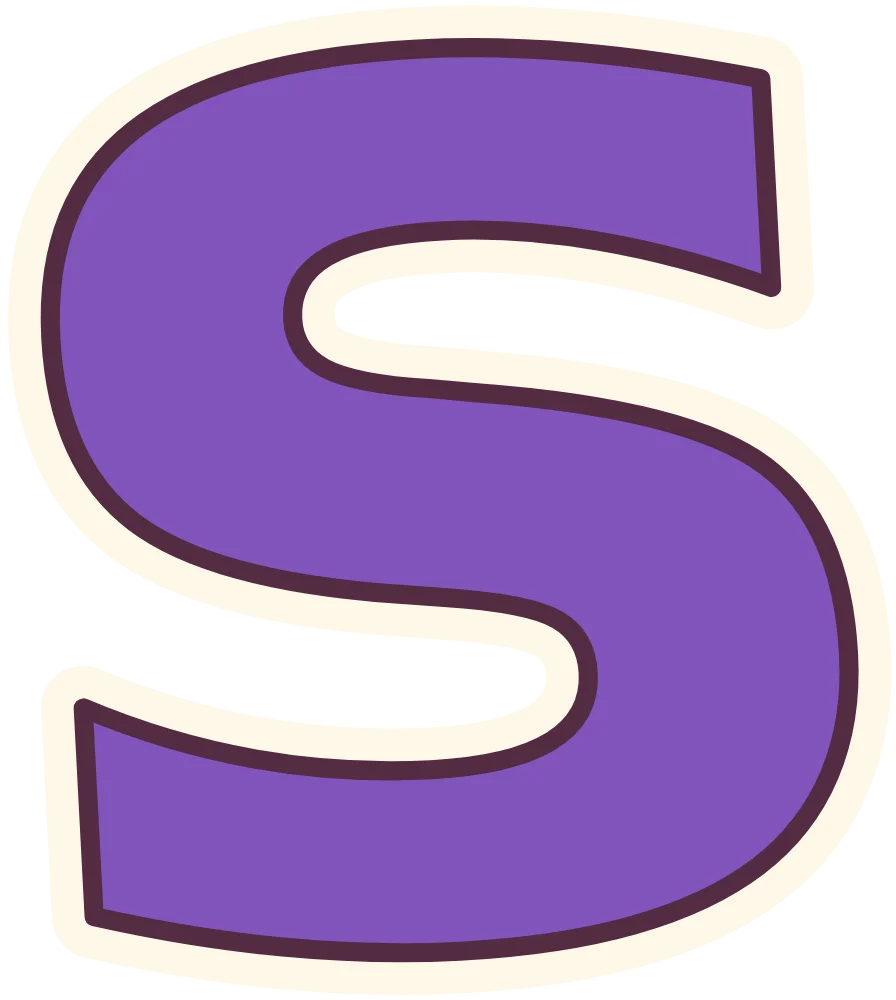 Sinterklaas letters met cadeautjes S