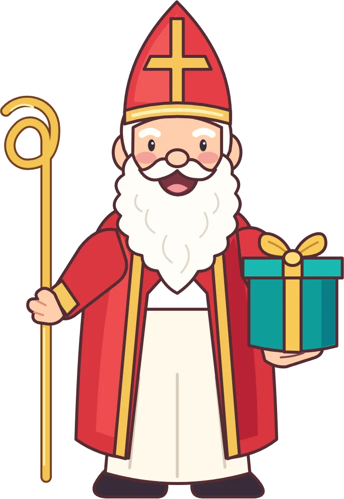 Sinterklaas met cadeau
