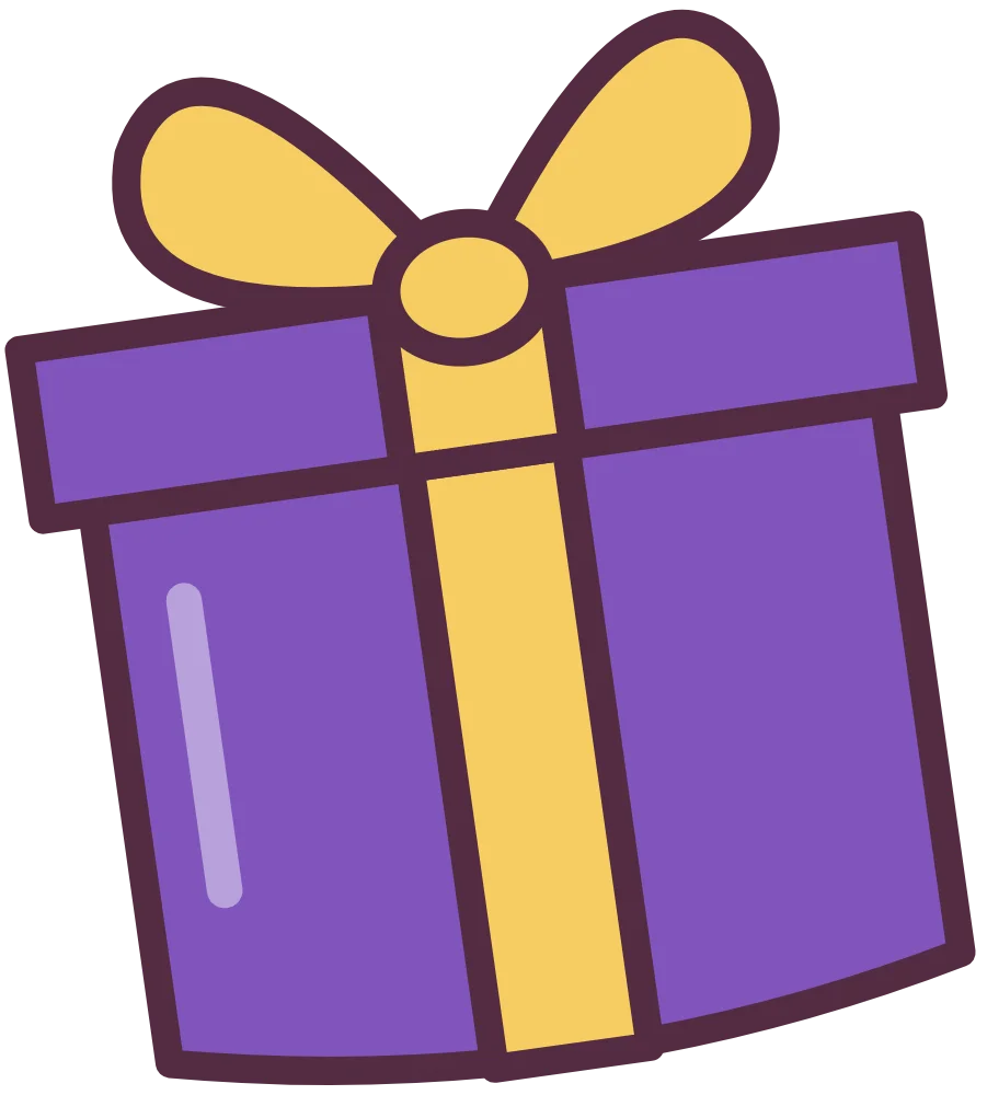 Sinterklaas letters met cadeautjes paarsecadeau