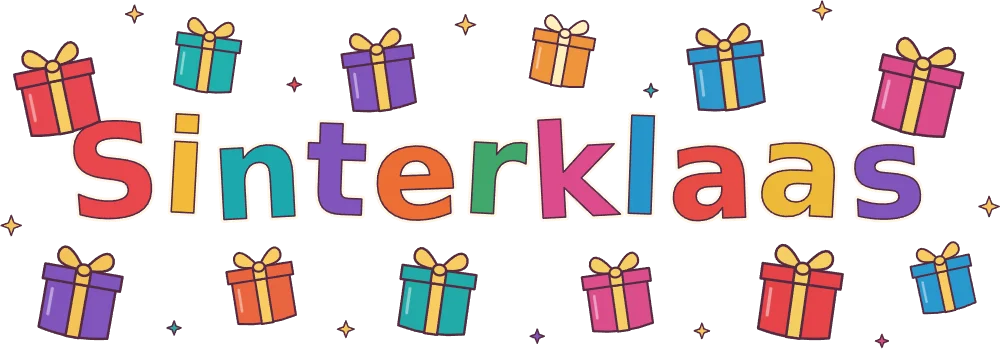 Sinterklaas letters met cadeautjes
